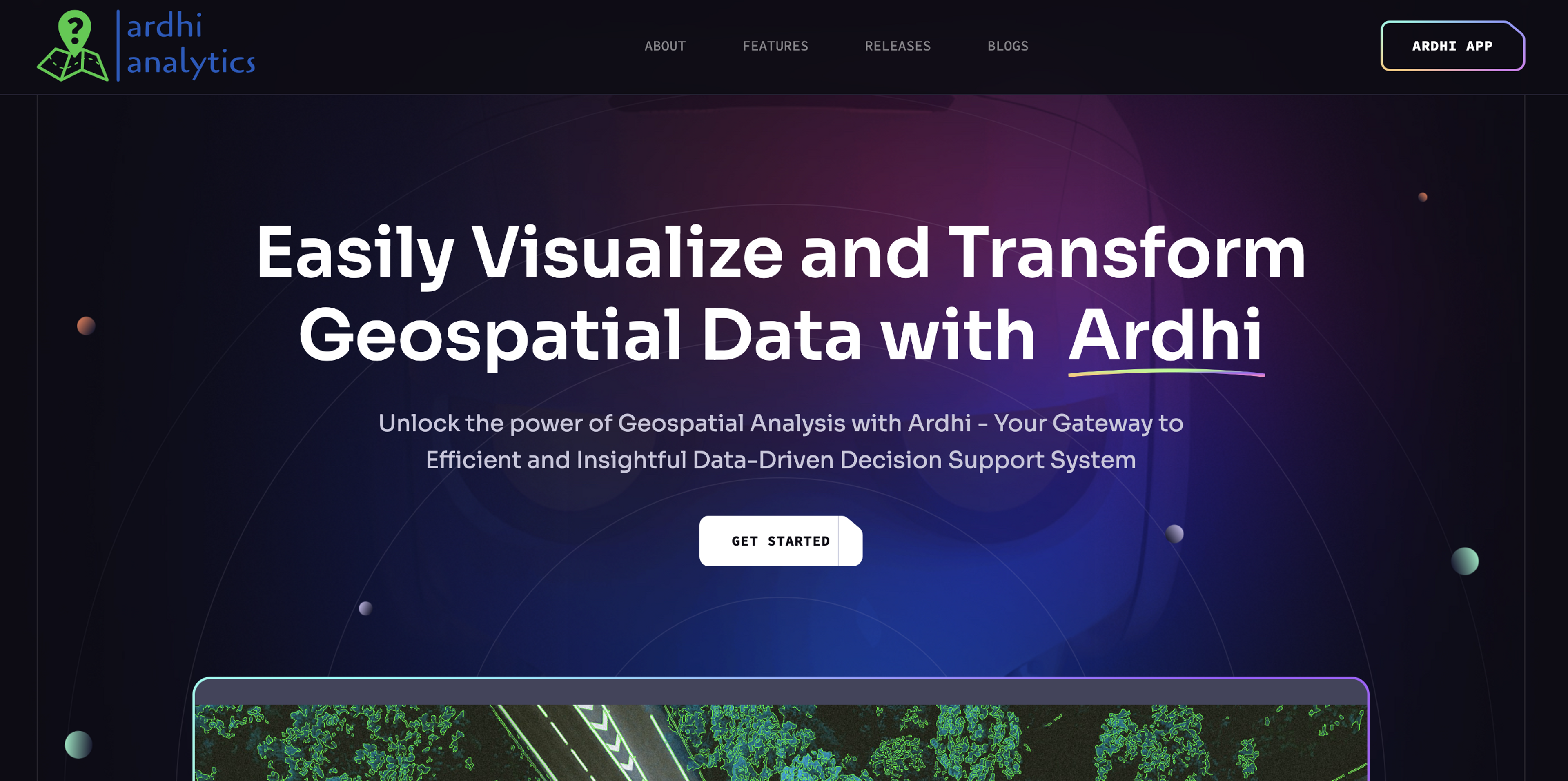 Ardhi Project - GIS Data Visualization and Conversion tool (Landing Page)